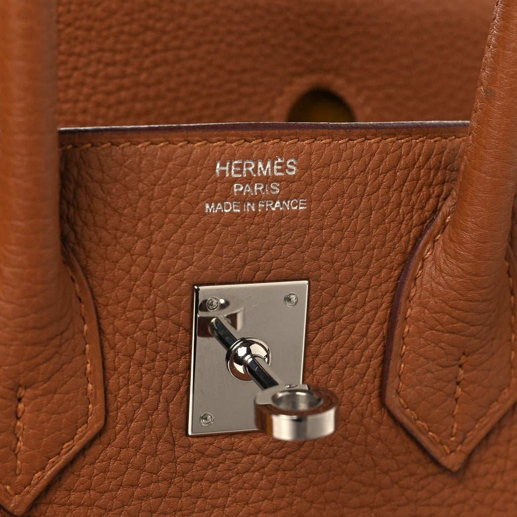Togo Swift Officier Birkin 25 Gold Ambre