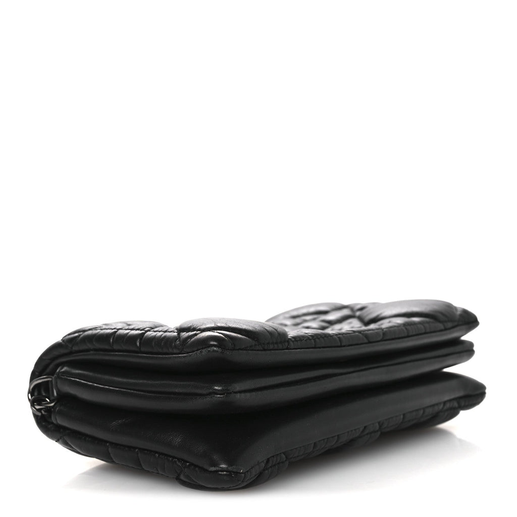 Calfskin Macrocannage Mini Caro Bag Black
