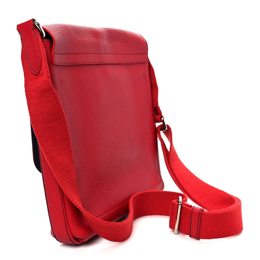 Soft Grained Calfskin Anagram Messenger Bag Red