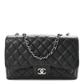Caviar Quilted Jumbo Single Flap Black
