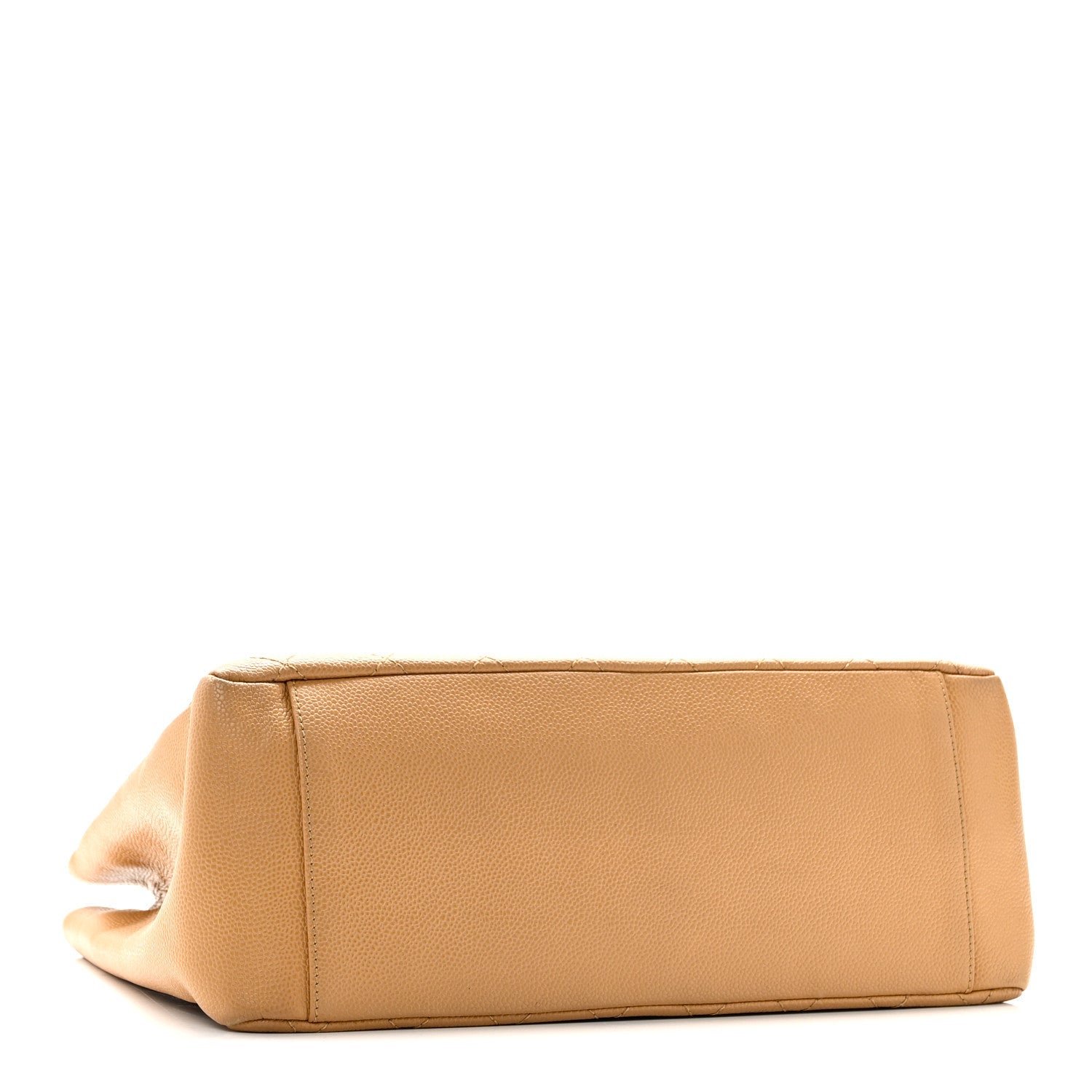 Caviar Quilted Grand Shopping Tote GST Dark Beige