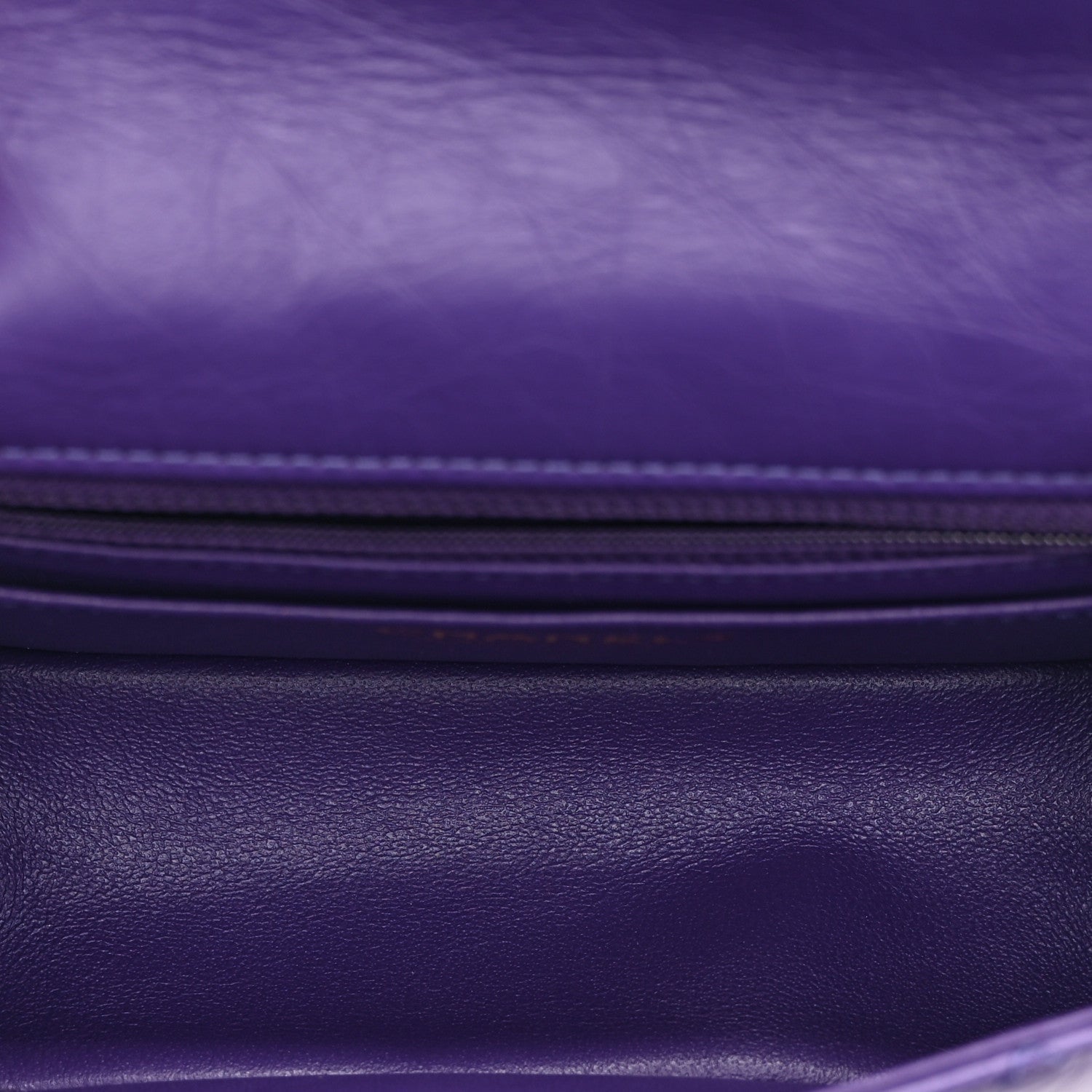 Aged Calfskin Quilted 2.55 Reissue Mini Flap Purple