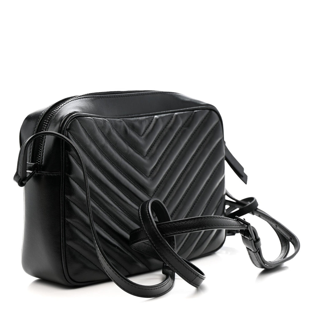 Calfskin Matelasse Monogram Monochrome Lou Camera Bag Black