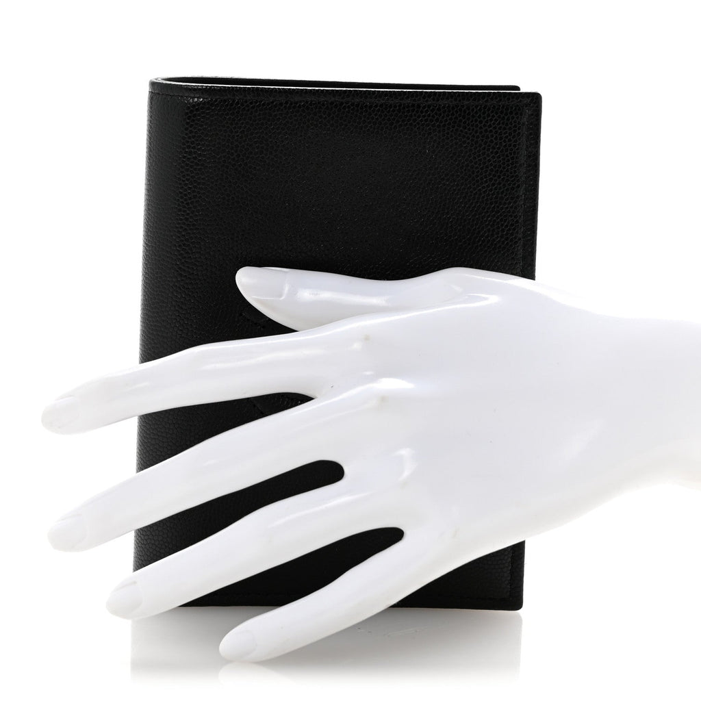 Caviar Timeless Passport Holder Black