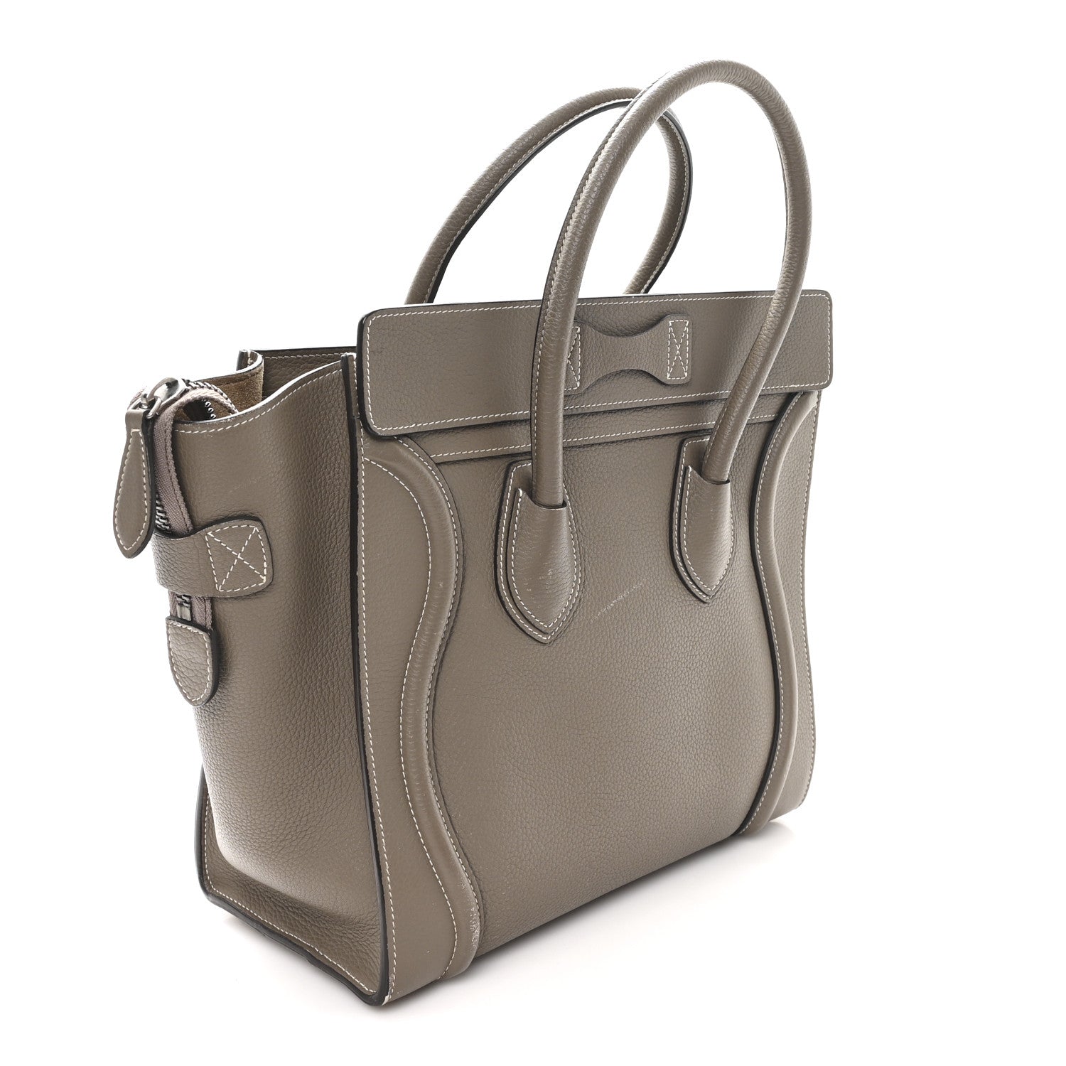 Drummed Calfskin Micro Luggage Souris