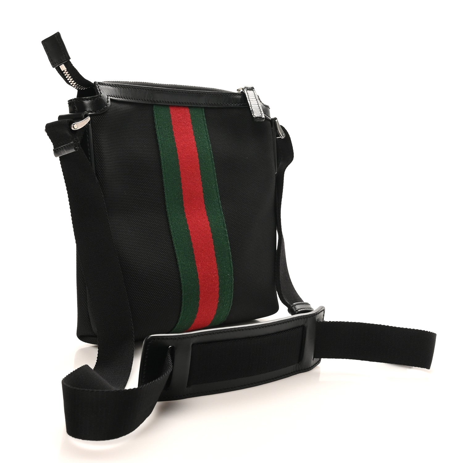 Canvas Web Messenger Bag Black