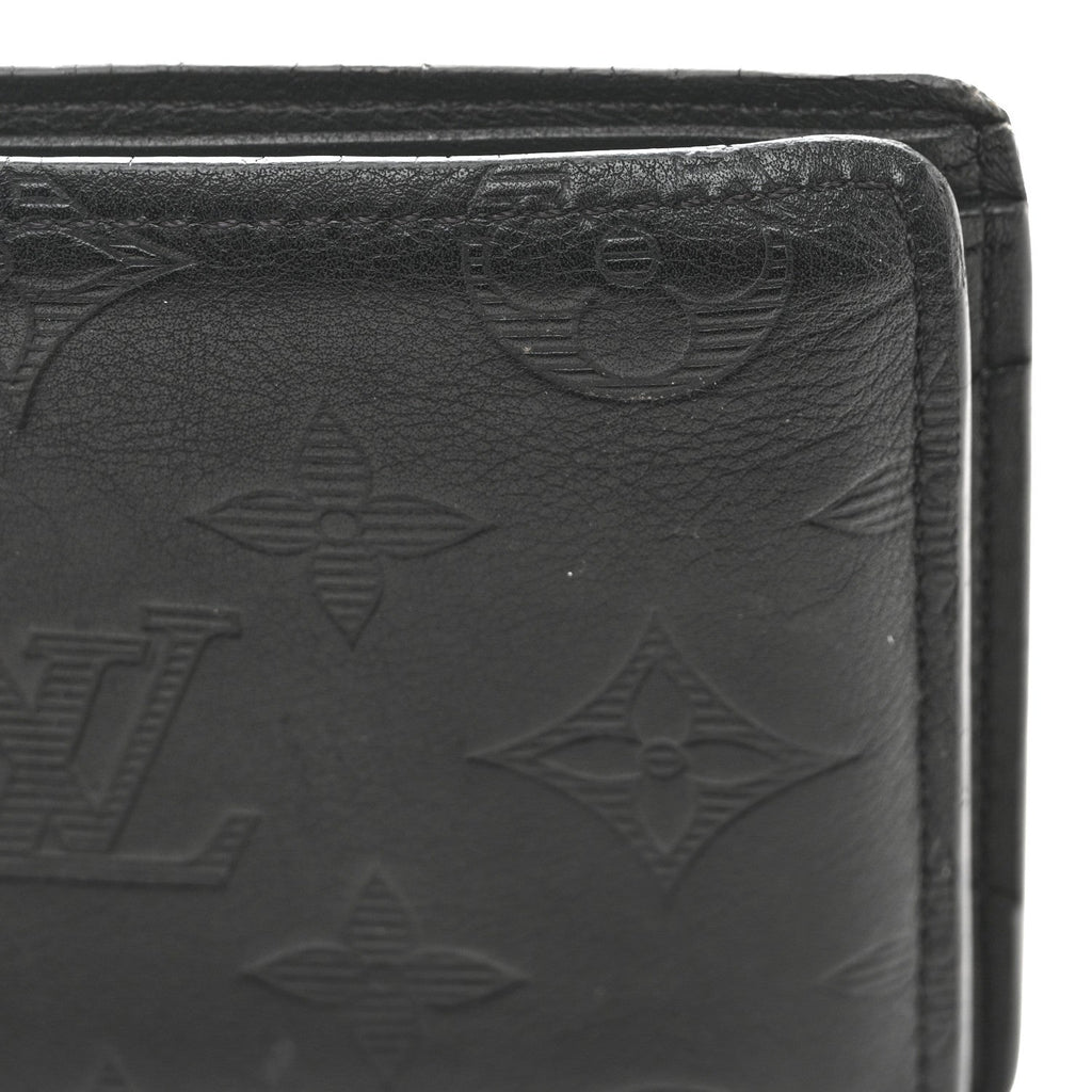 Calfskin Monogram Shadow Multiple Wallet Black