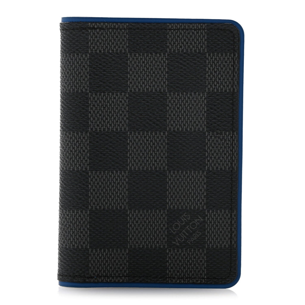 Damier Graphite Pocket Organizer Bleu Neon
