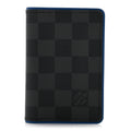 Damier Graphite Pocket Organizer Bleu Neon