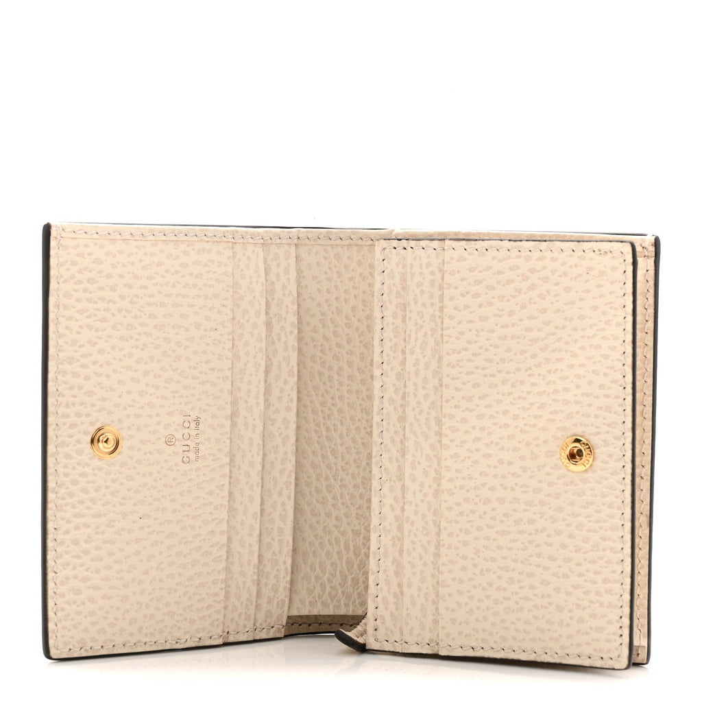 Dollar Calfskin GG Supreme Monogram GG Marmont  Case Mystic White Beige Ebony