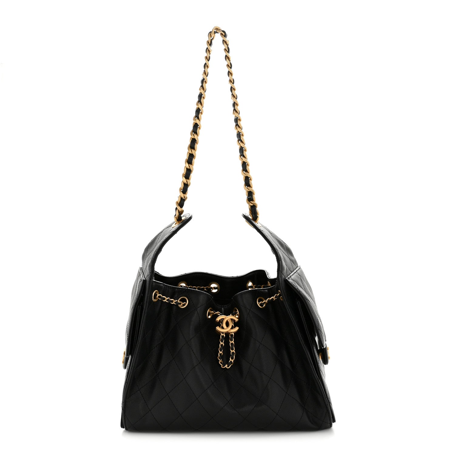 Caviar Quilted Small Chanel 25 Handbag Black