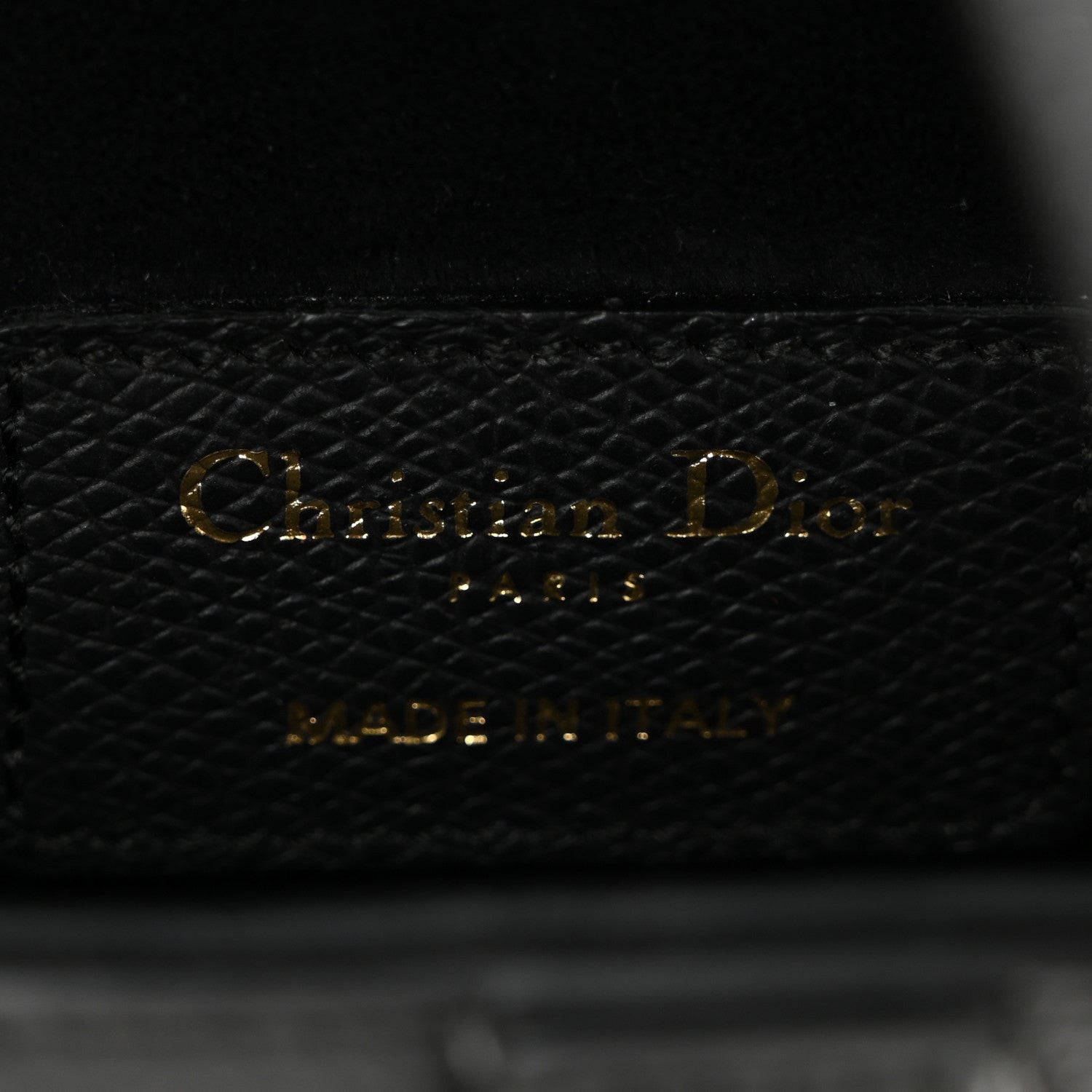 Grained Calfskin Mini Saddle Bag Black