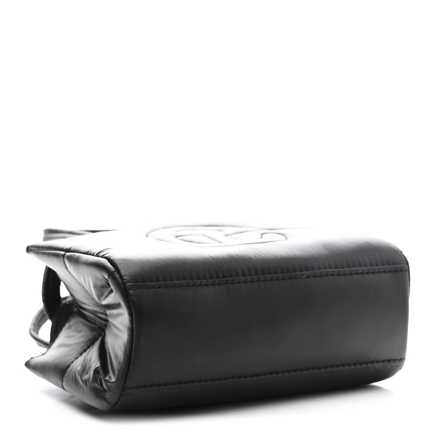 Nylon Small Puff Shopping Bag Black