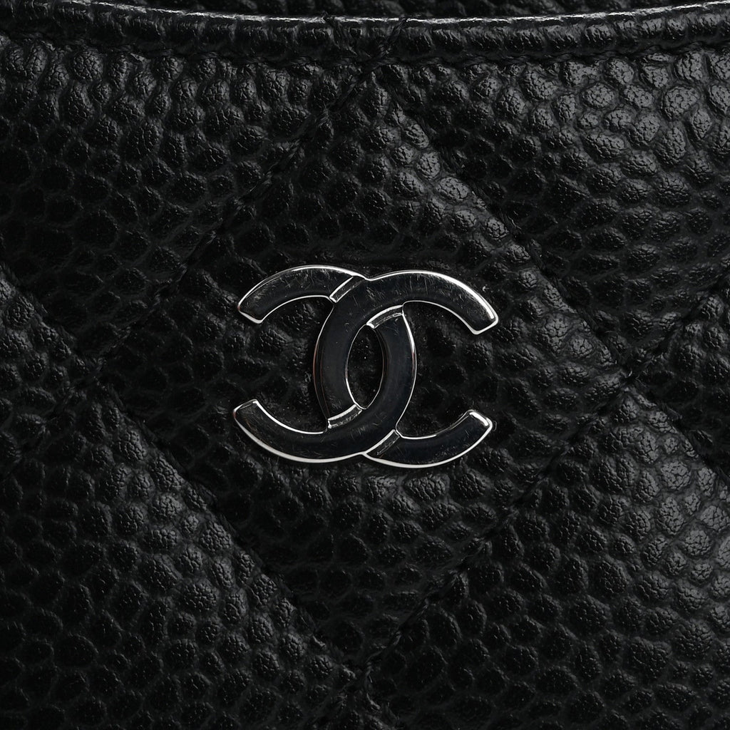 Caviar Quilted  Holder Black