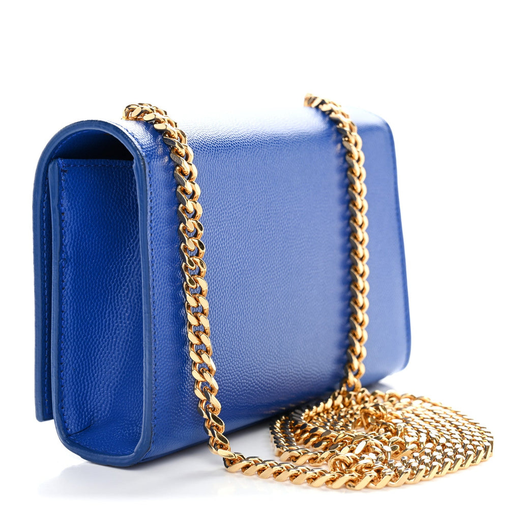 Grain De Poudre Small Classic Monogram Kate Satchel Royal Blue
