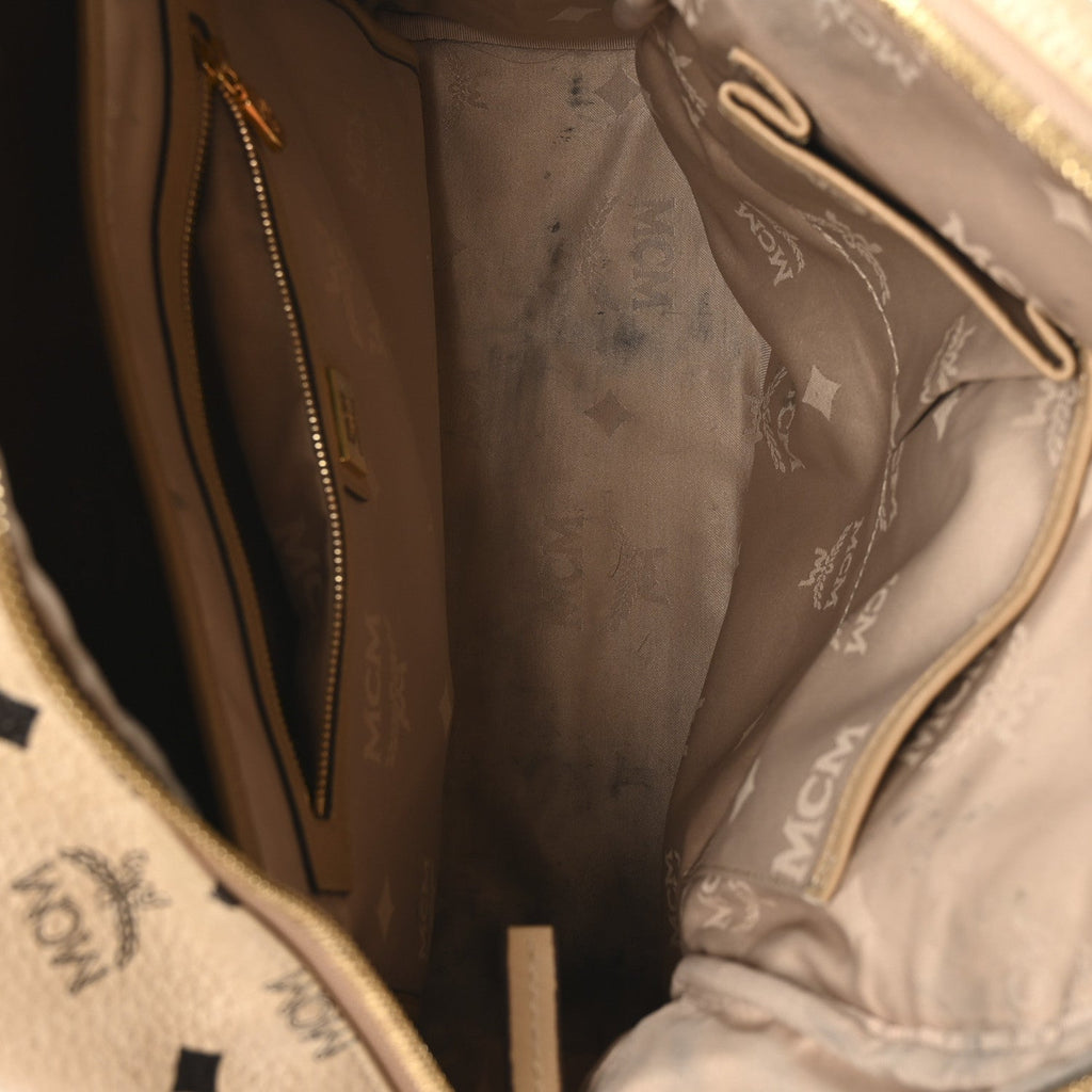 Visetos Studded Medium Dual Stark Backpack Beige