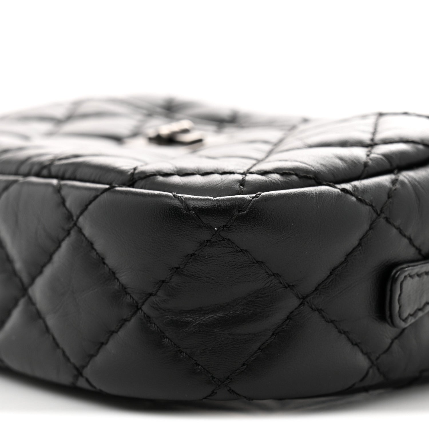 Aged Calfskin Quilted Mini Reissue Camera Case Black