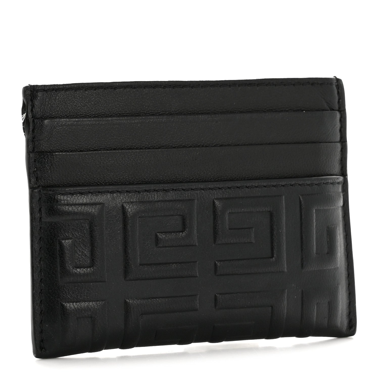 Calfskin 4G Embossed  Holder Black