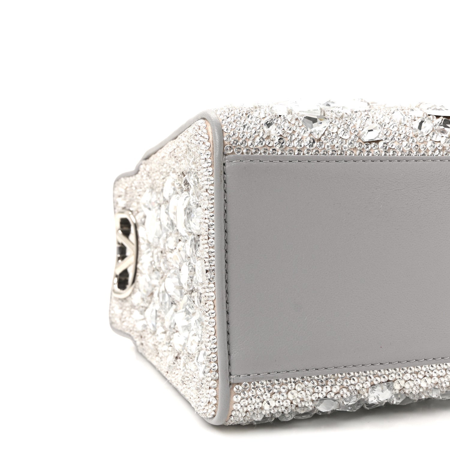 Crystal Mini Le Troisieme Shopping Bag Grey
