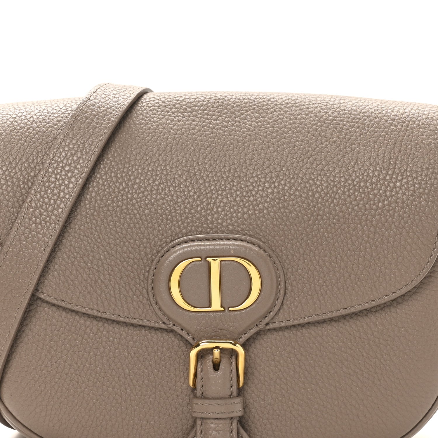Grained Calfskin Medium Bobby Flap Warm Taupe