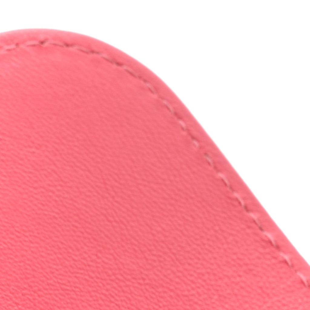 Lambskin Plexiglass Quilted Coco Love Clutch With Chain Pink