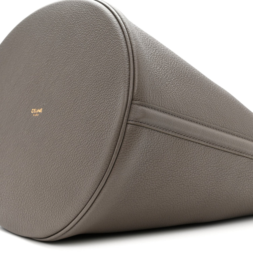Supple Grained Calfskin Bucket 16 Bag Pebble