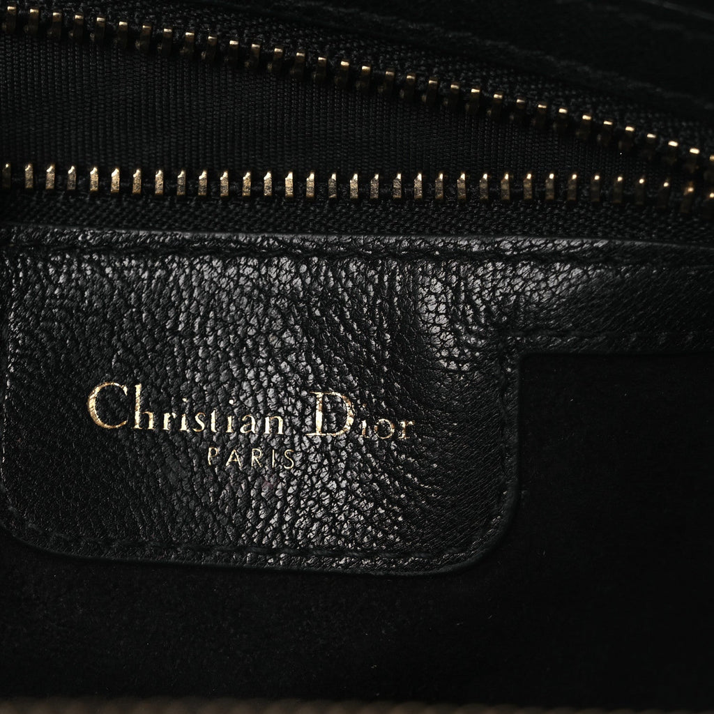 Goatskin Double Saddle Pouch Black