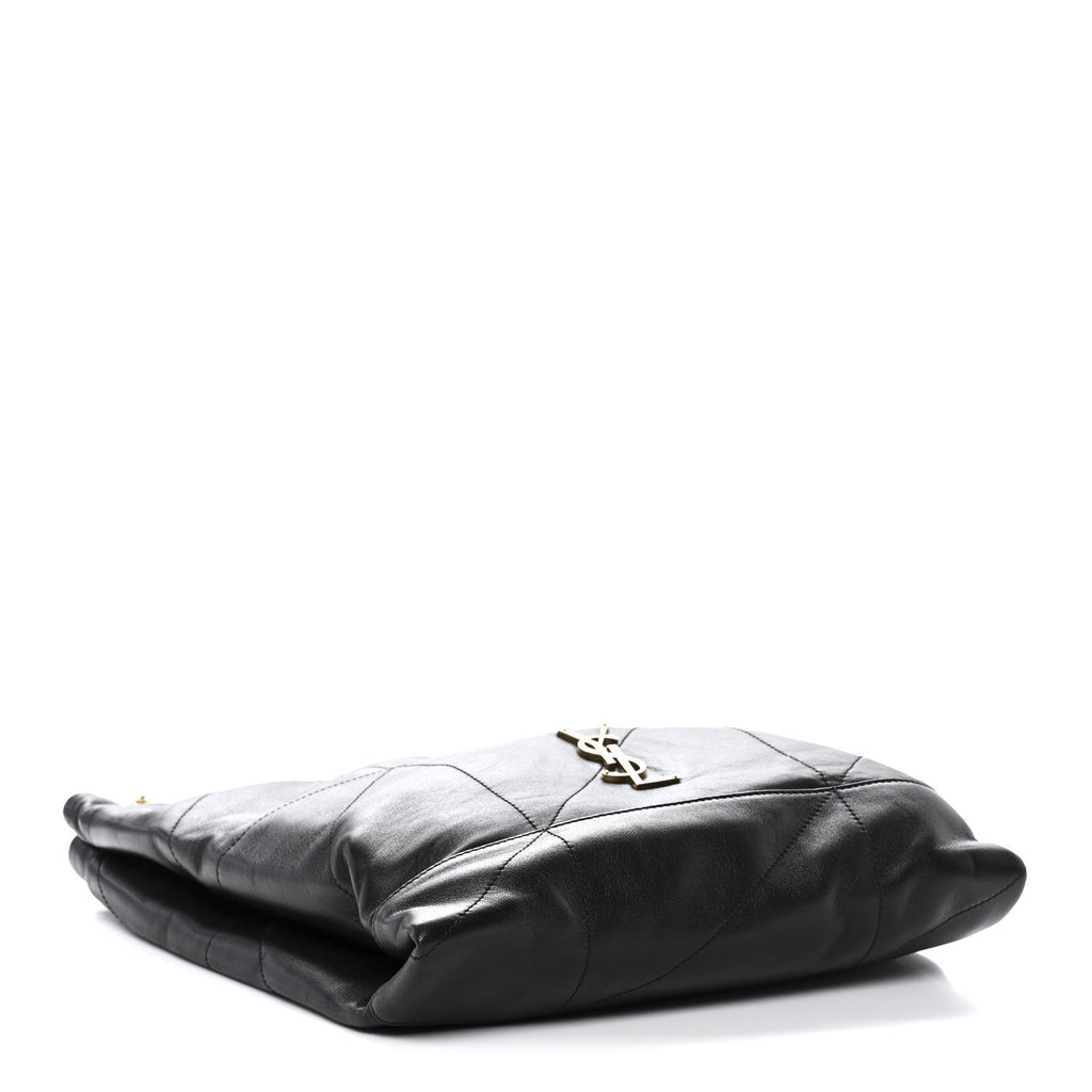 Lambskin Matelasse Monogram Medium Jamie 4.3 Pochon Black