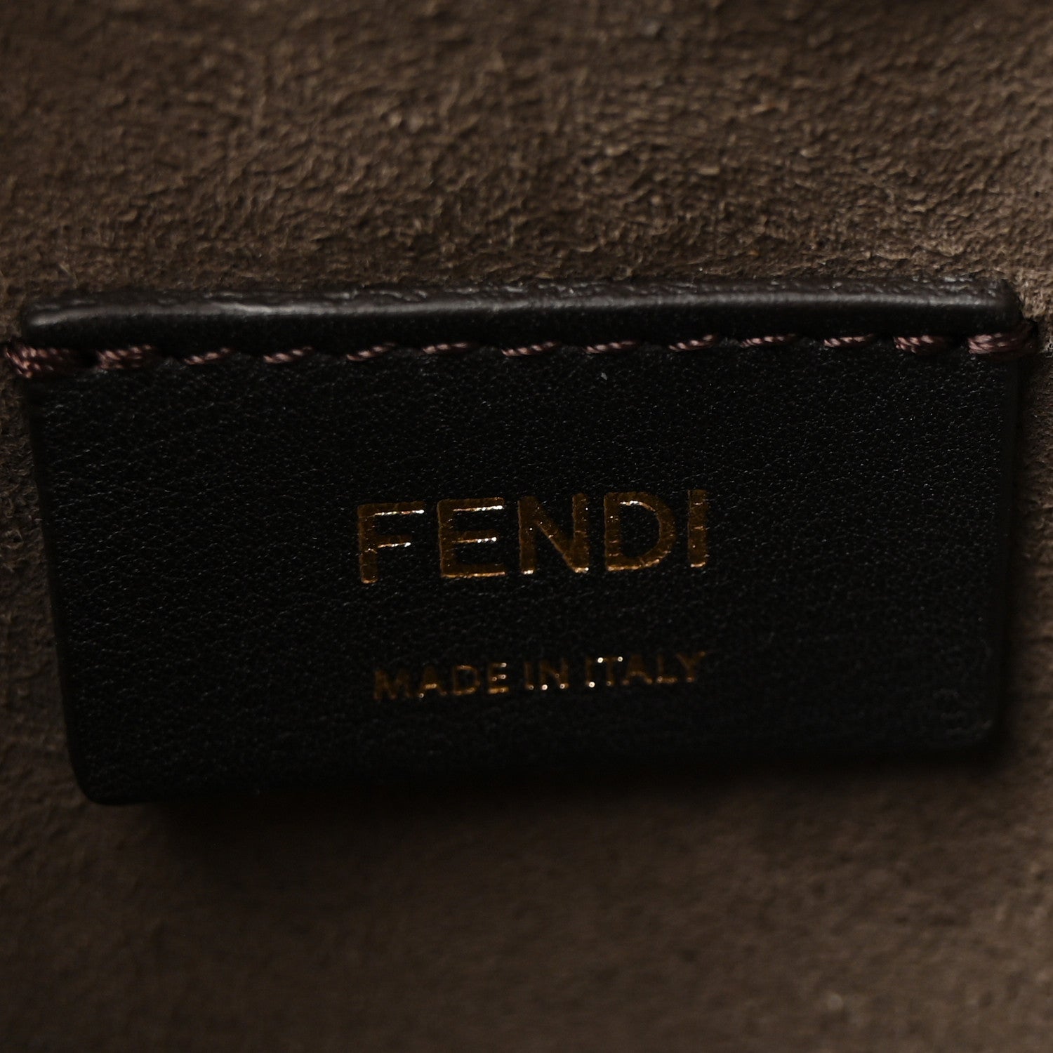 Vitello Liberty F is Fendi Bi-Color FF 1974 Embossed Mini Mon Tresor Bucket Bag Maya Black