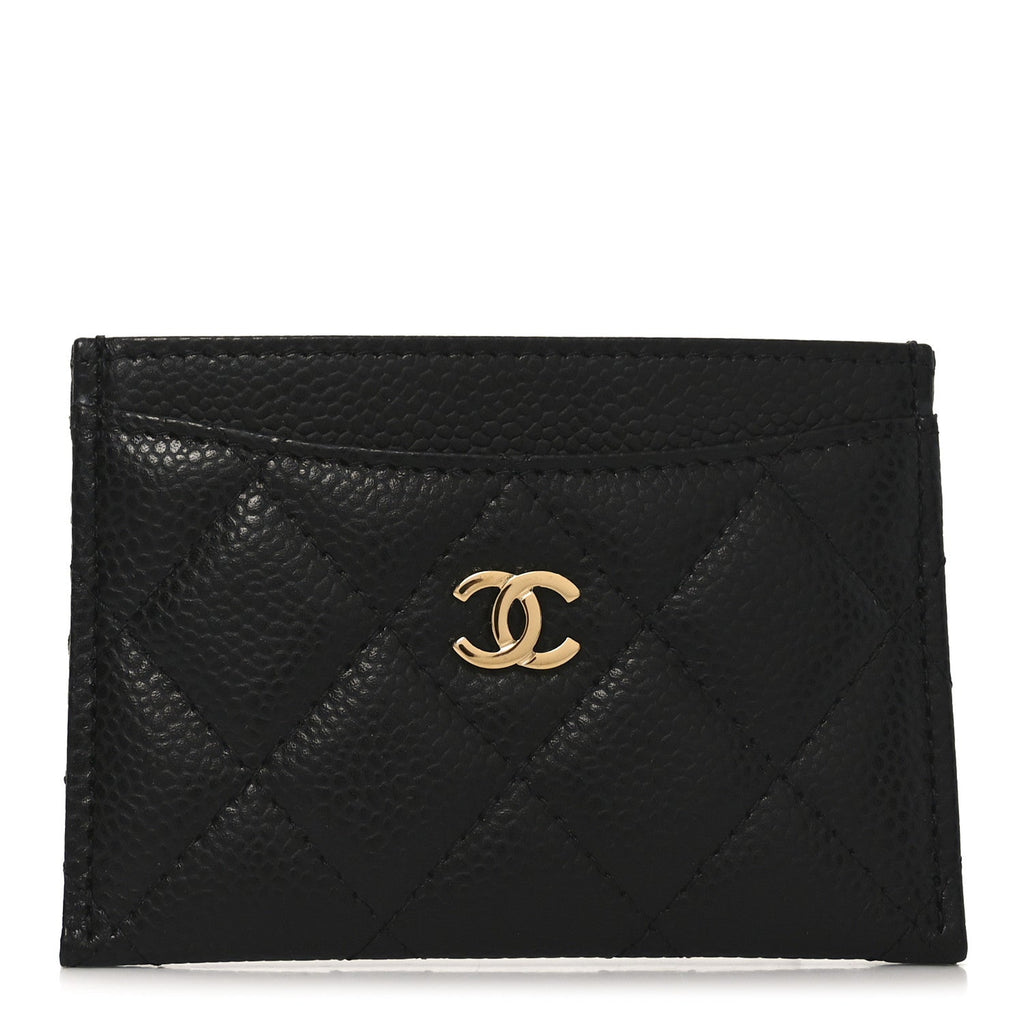 Caviar Quilted  Holder Black