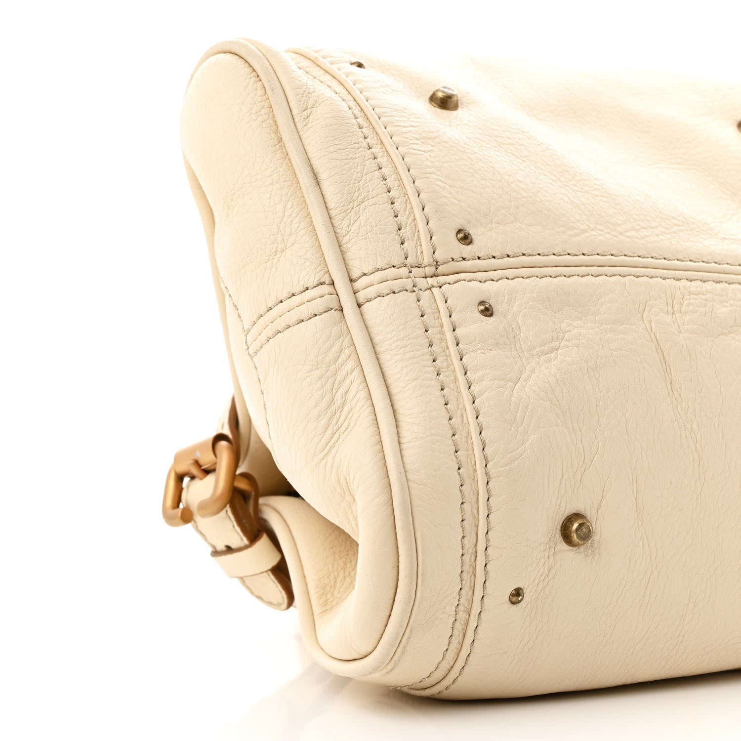Calfskin Medium Paddington Satchel Ivory