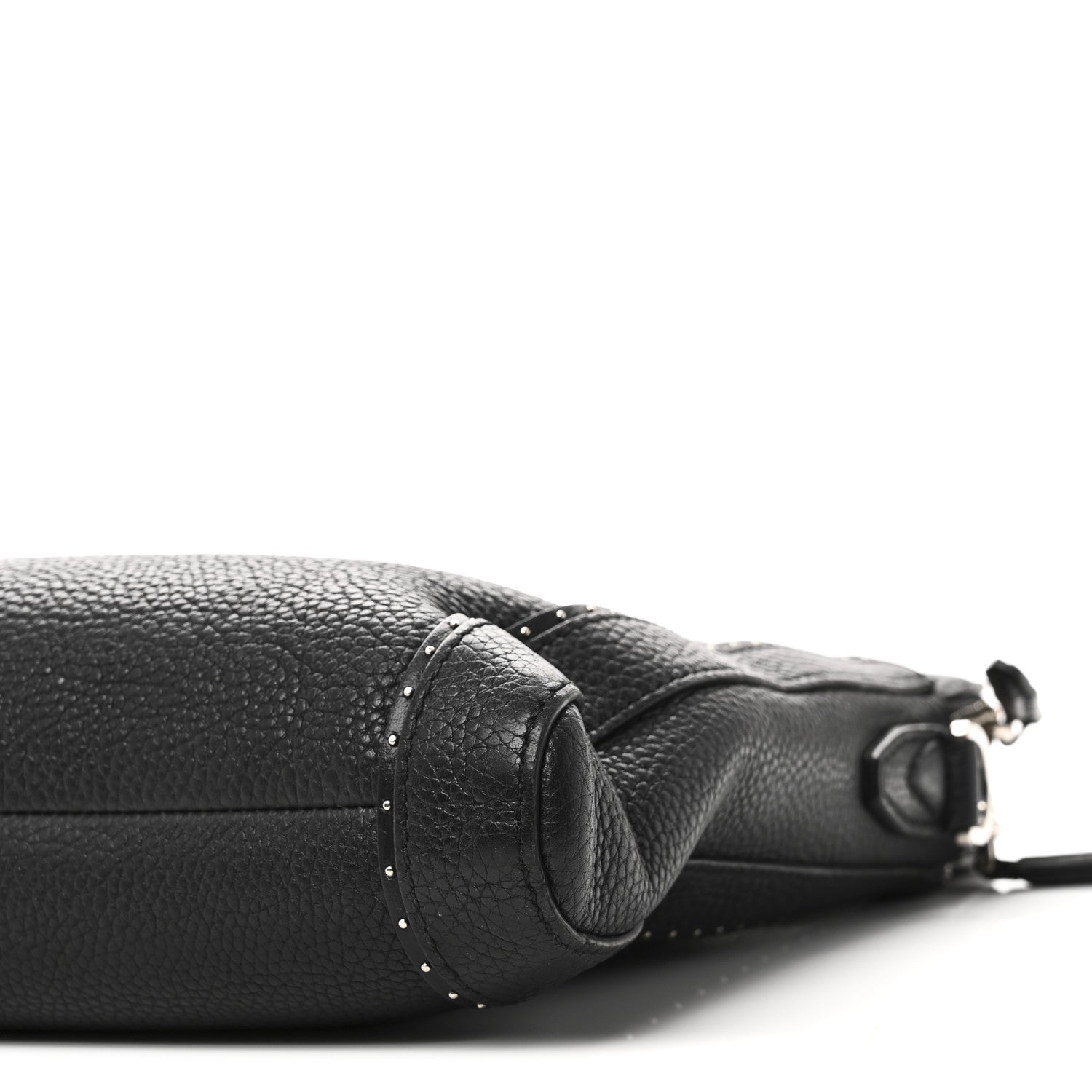 Calfskin Studded Firenze Briefcase Black