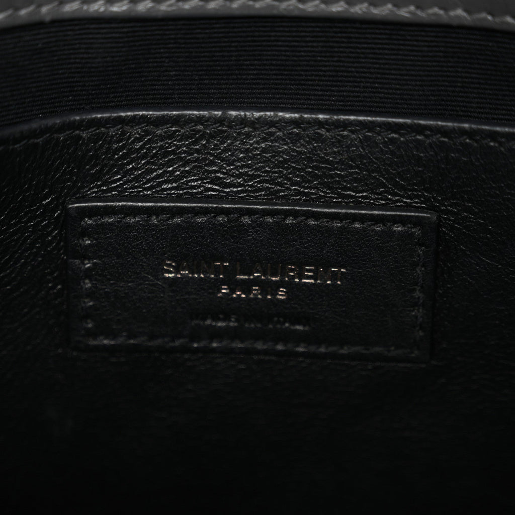 Crinkled Calfskin Matelasse Monogram Baby Niki Chain Satchel Storm