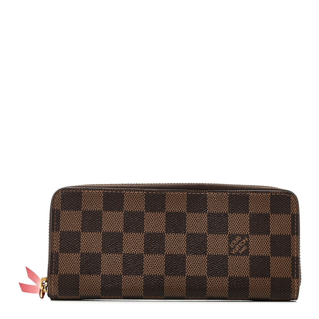 Damier Ebene Clemence Wallet Cherry