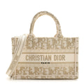 Oblique Mini Book Tote With Strap Gold Multicolor