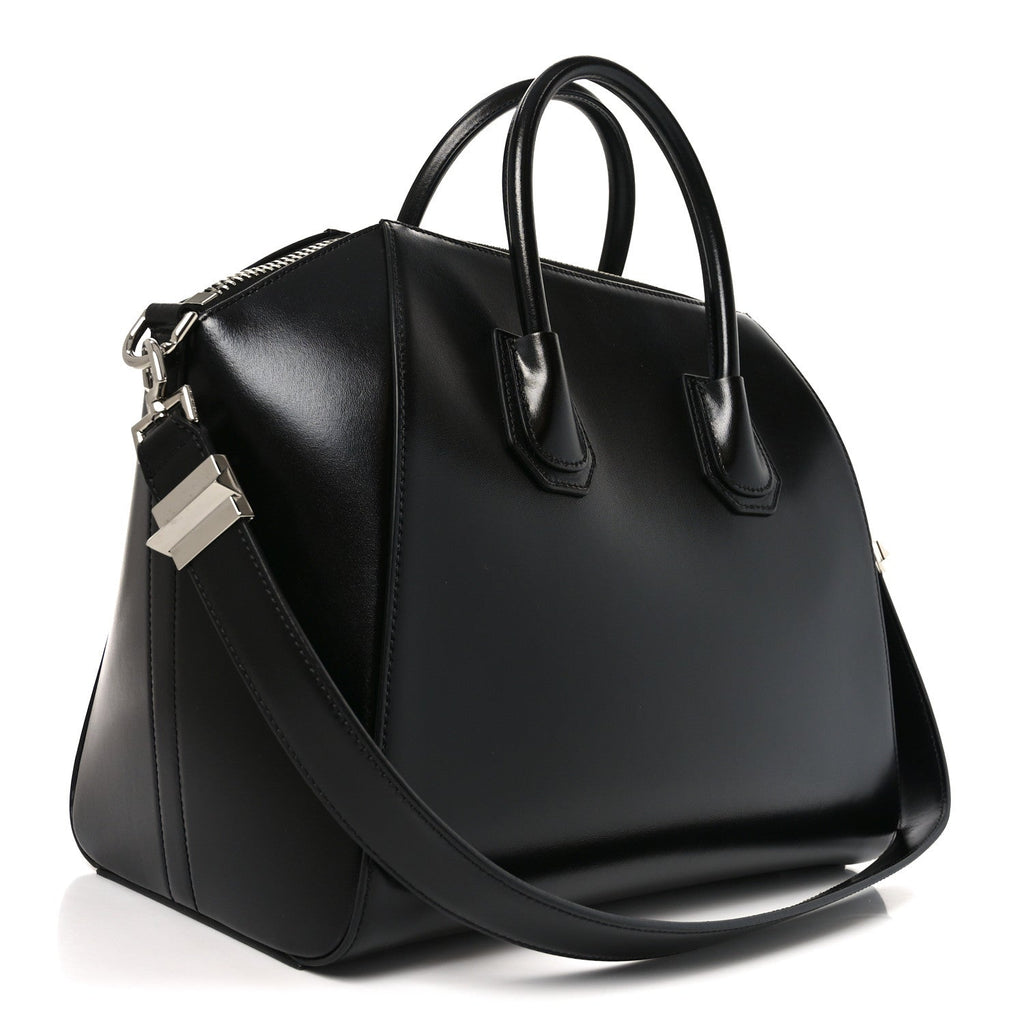 Shiny Lord Calfskin Medium Antigona Black