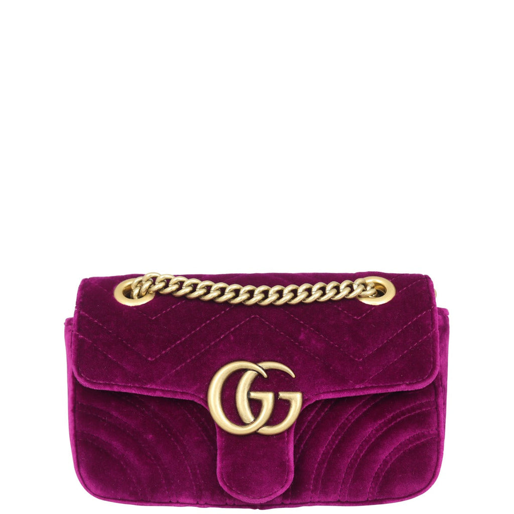 Gucci GG Marmont Velvet Mini Shoulder Bag