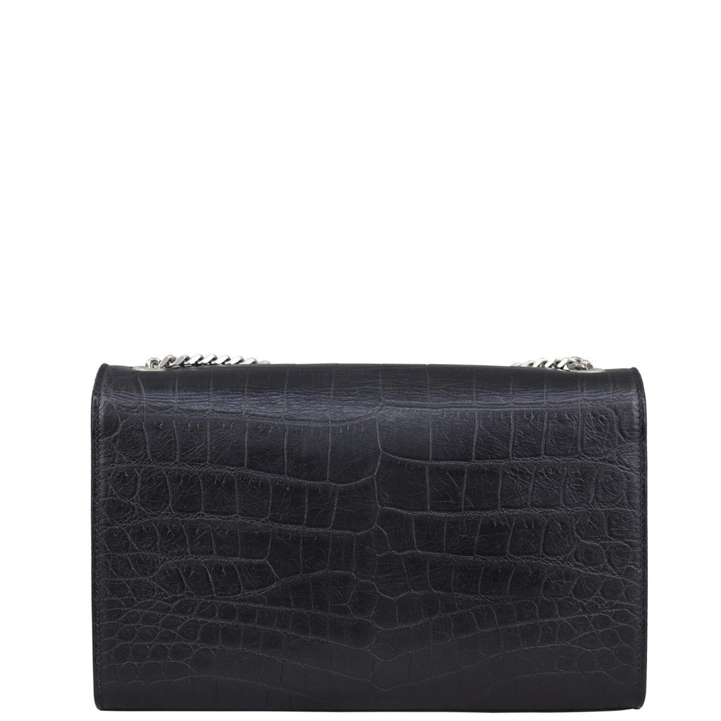 Saint Laurent Kate Tassel Chain Bag Medium Croc-Embossed