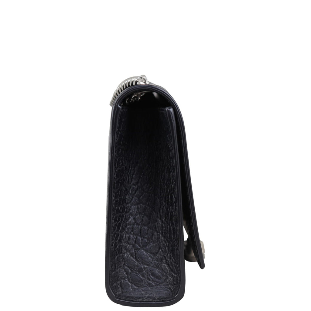 Saint Laurent Kate Tassel Chain Bag Medium Croc-Embossed