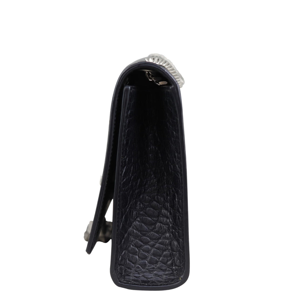 Saint Laurent Kate Tassel Chain Bag Medium Croc-Embossed