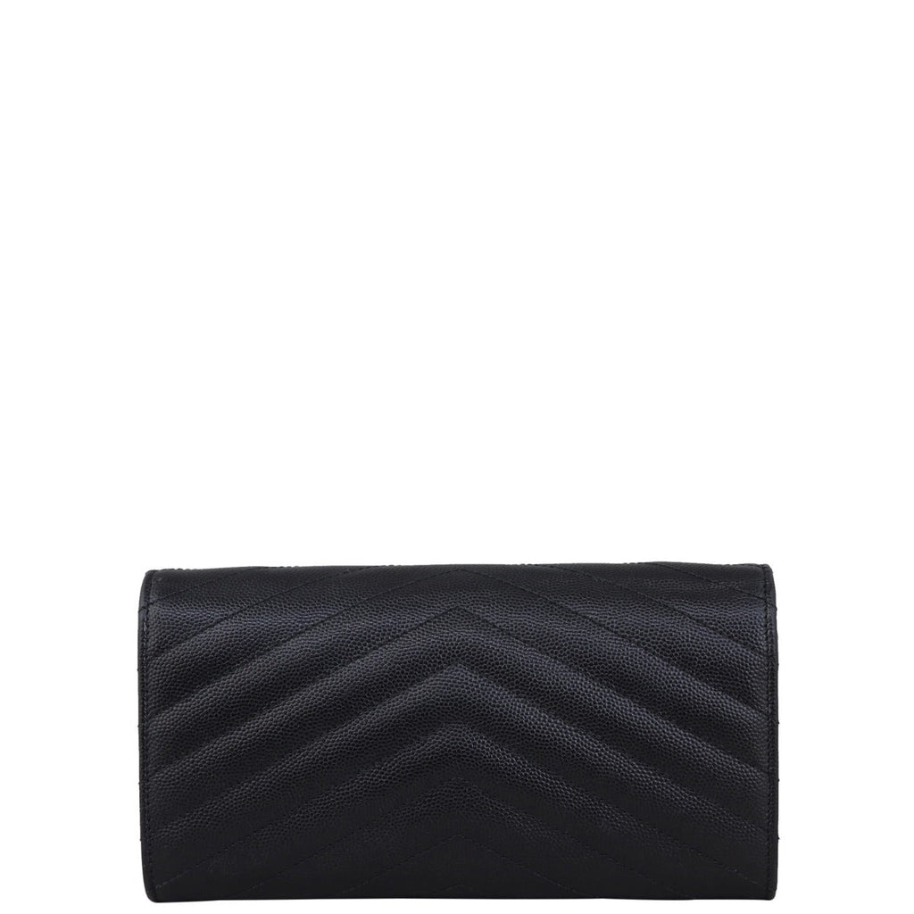 Saint Laurent Monogram Envelope Wallet with Short Chain