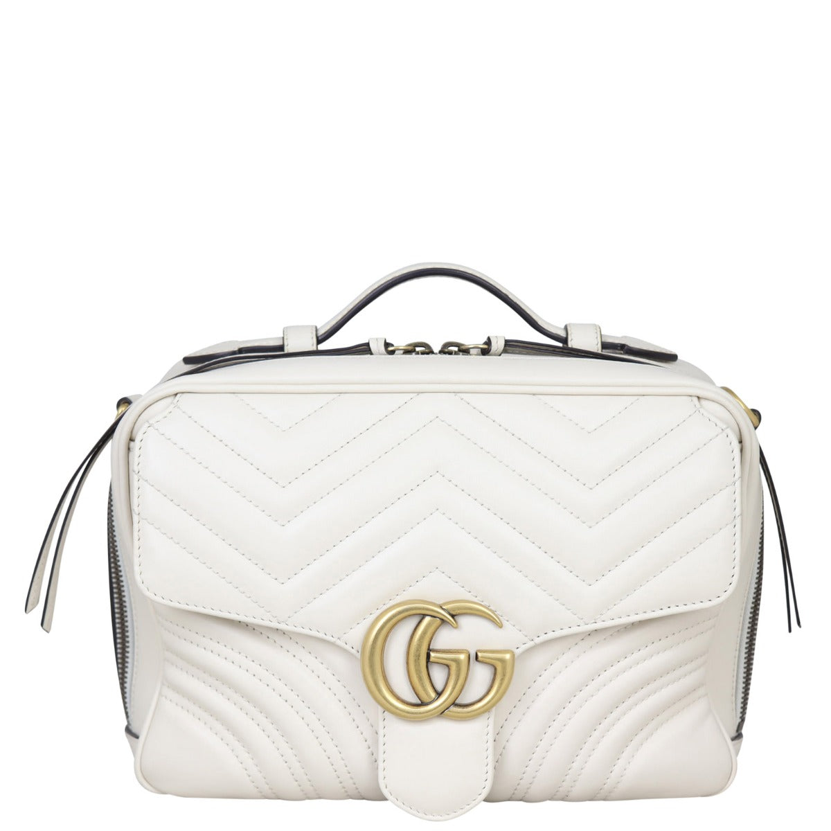 Gucci GG Marmont Small Top Handle Bag with Web Strap