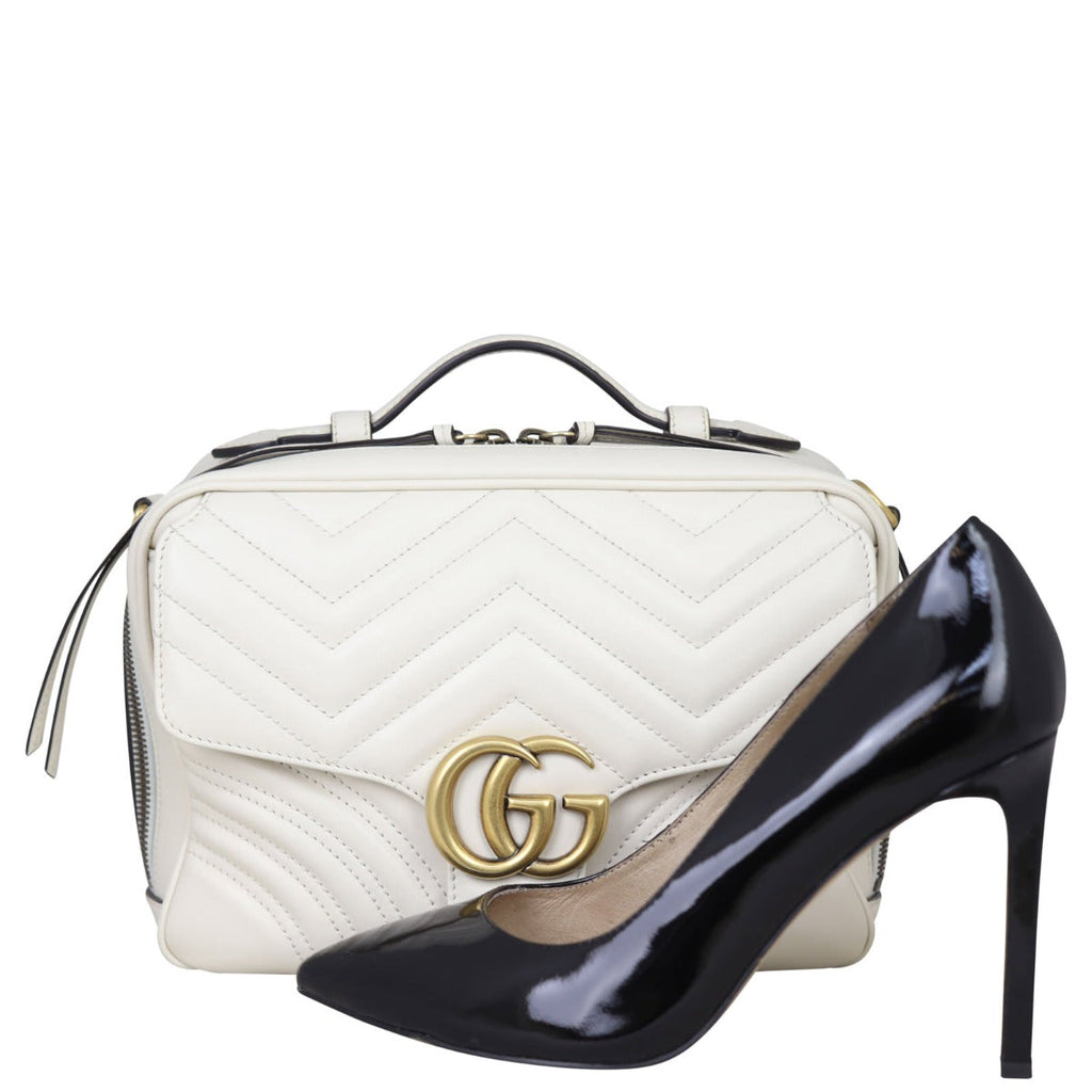 Gucci GG Marmont Small Top Handle Bag with Web Strap