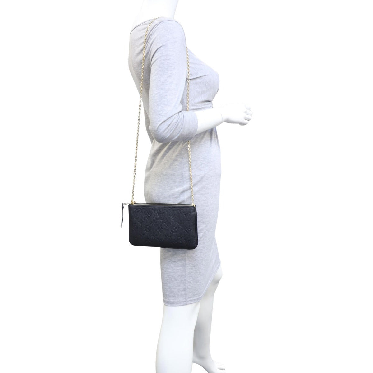 Louis Vuitton Double Zip Pochette Monogram Empreinte