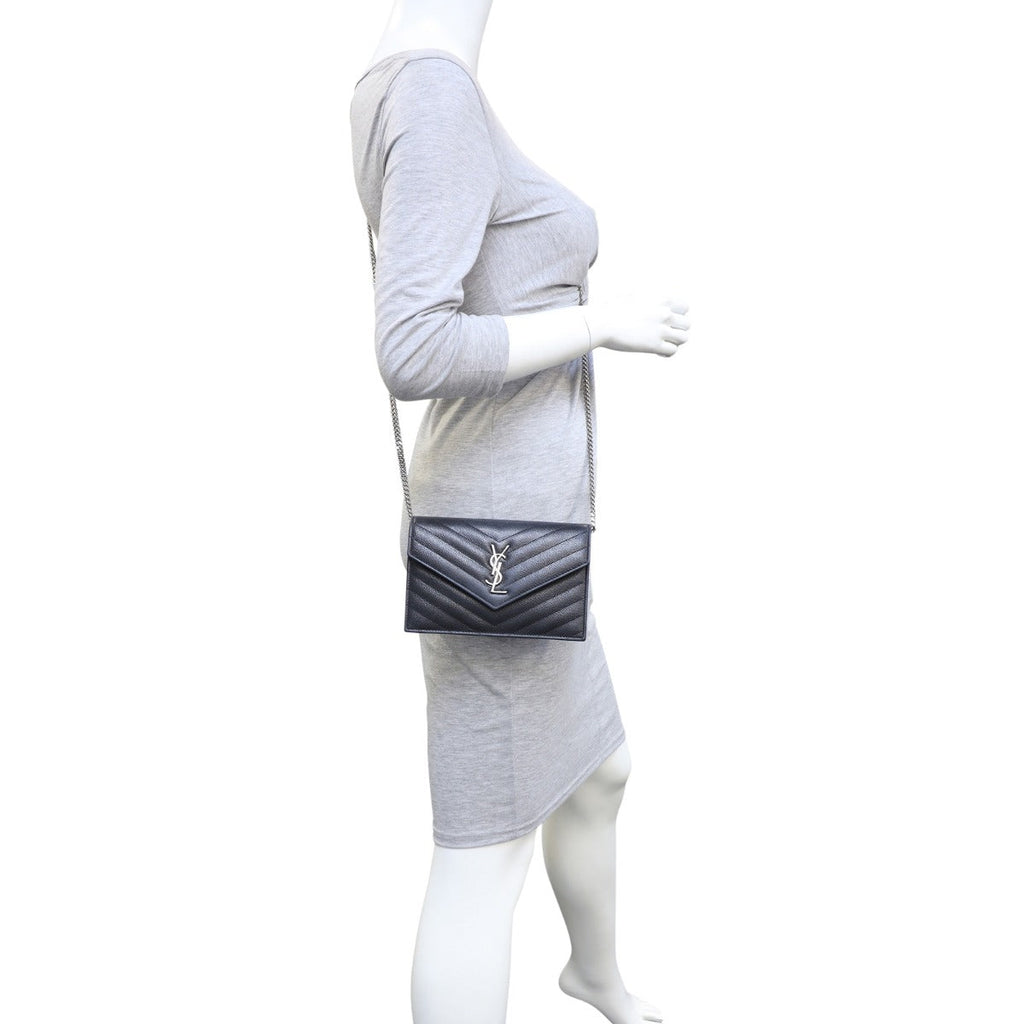Saint Laurent Monogram Envelope Chain Wallet