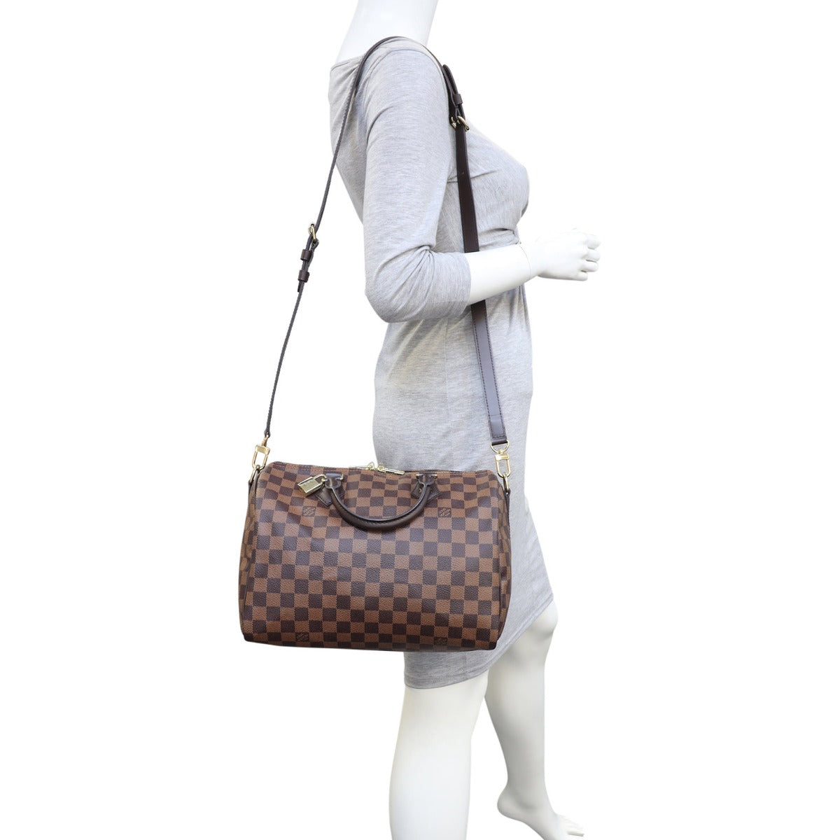 Louis Vuitton Speedy 30 Bandouliere Damier Ebene
