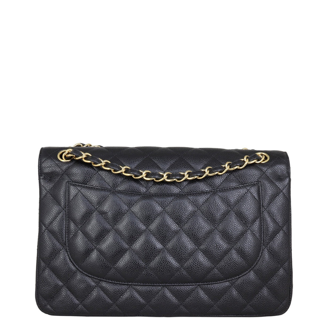 Chanel Classic Double Flap Jumbo | Black Lambskin Gold Hardware
