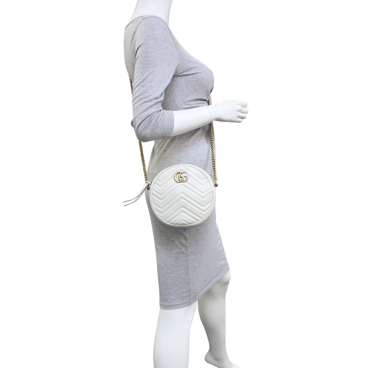 Gucci GG Marmont Round Chain Shoulder Bag