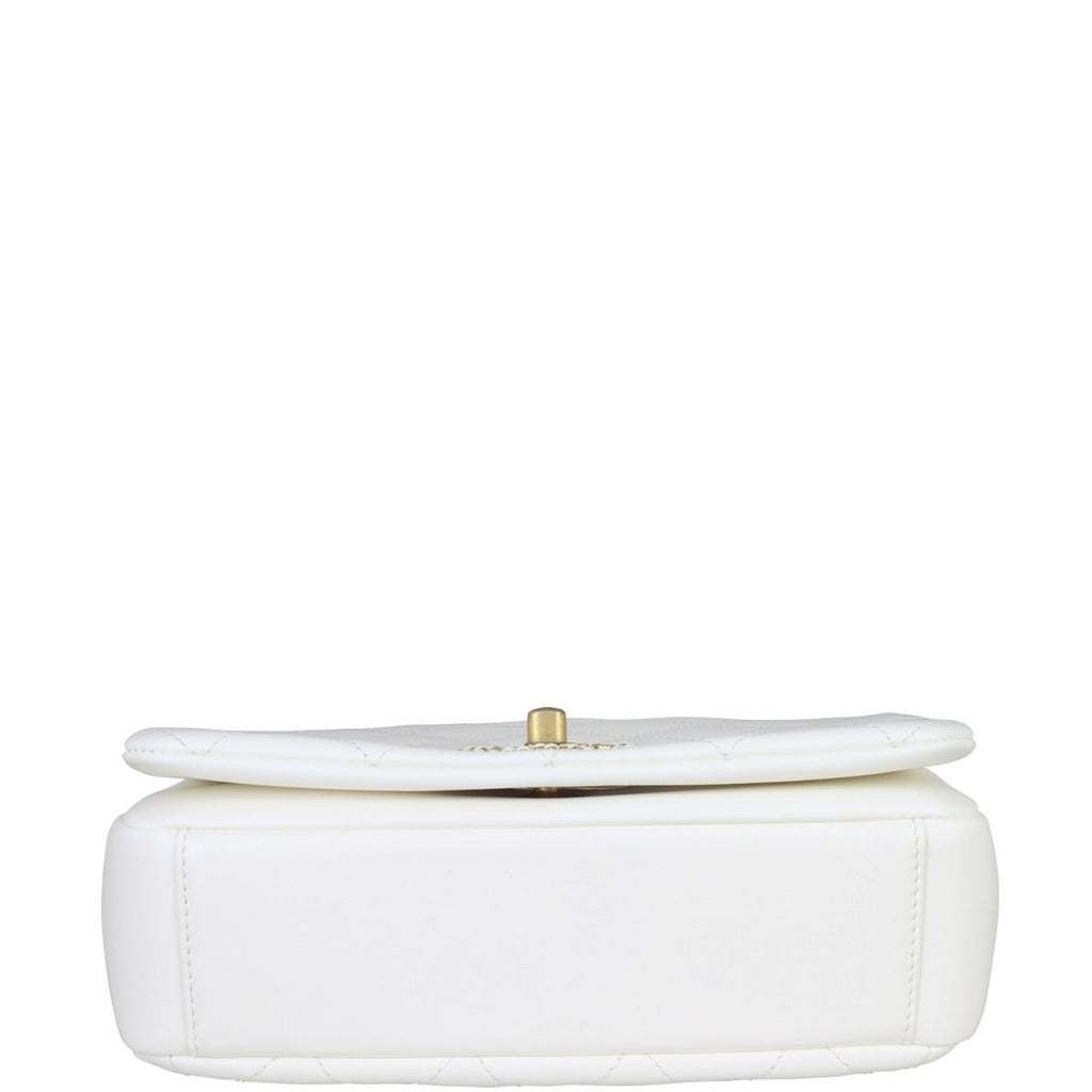 Chanel Looping Chain Flap Bag | White