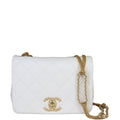 Chanel Looping Chain Flap Bag | White